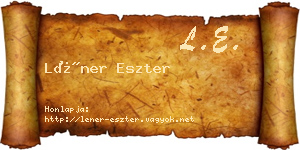 Léner Eszter névjegykártya
