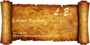 Léner Eszter névjegykártya