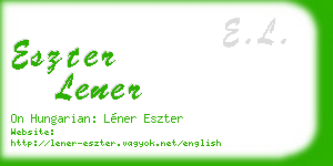 eszter lener business card